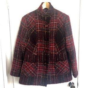 Tabi | Vintage Wool & Alpaca Blend Plaid Coat | M